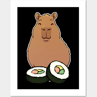 Capybara Sushi Posters and Art